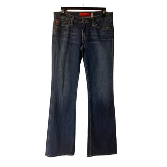 BIG STAR Bootcut Denim Blue Jeans Size 30x32 Distressed Frayed Stretch Low Rise - Picture 1 of 11